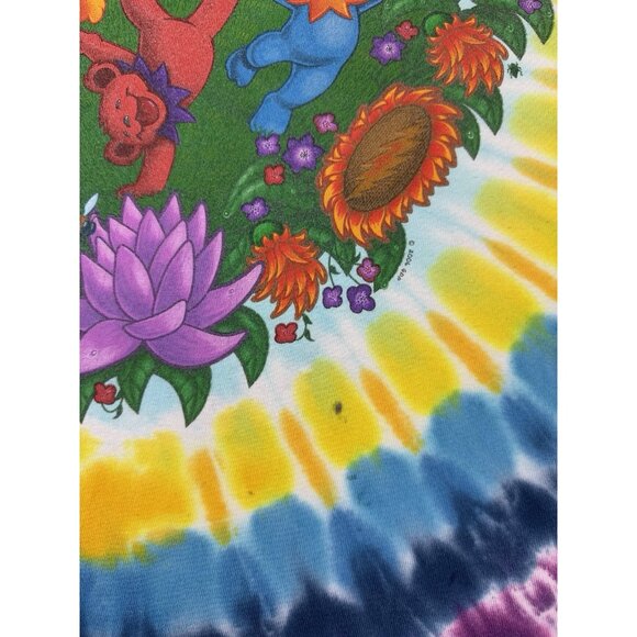 Rare Vintage Y2K 2006 Grateful Dead Inspiration Liquid Blue Tie Dye Band Tee Art - Picture 13 of 16